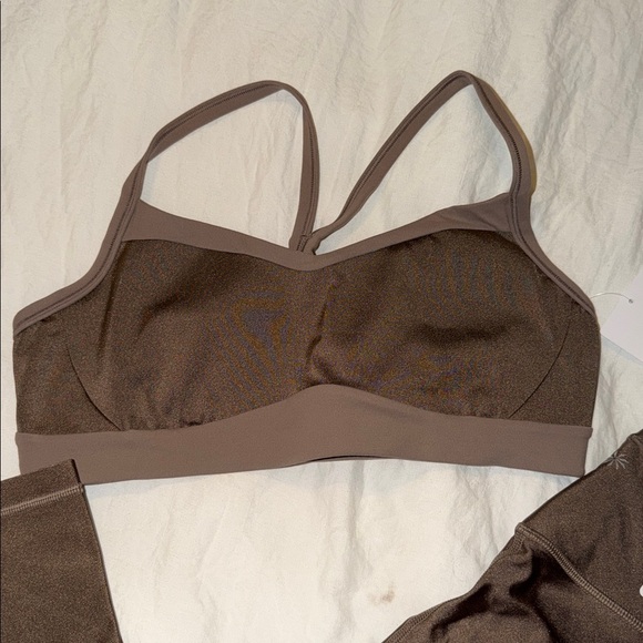 Athleta brown shimmer Activewear Set - Picture 3 of 10